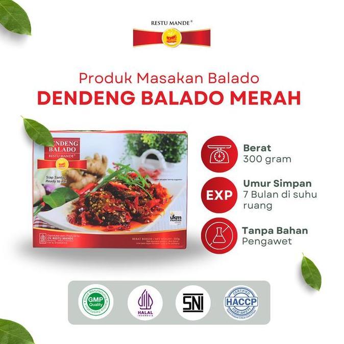SAFRINAAAA5 - [TERLARIS] DENDENG SAPI BALADO RESTU MANDE DENDENG KEMASAN 300GR