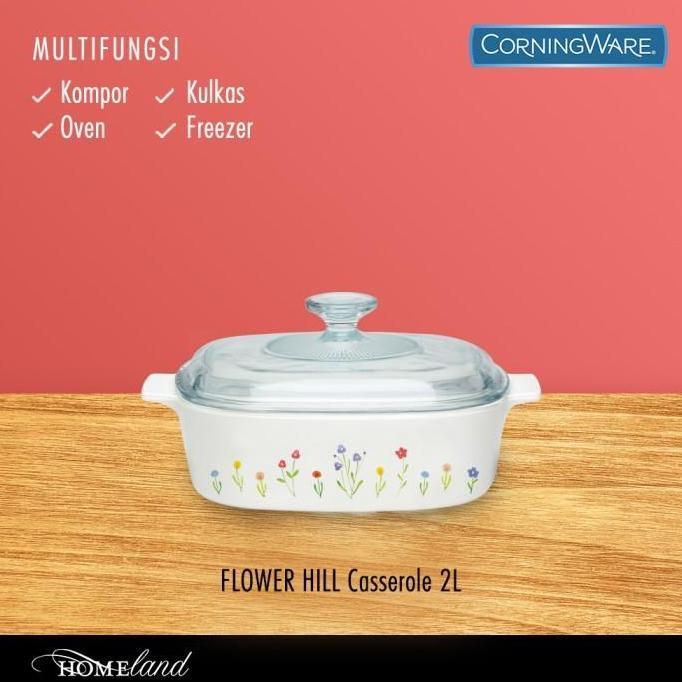 Corningware Flower Hill Casserole / Panci Kaca