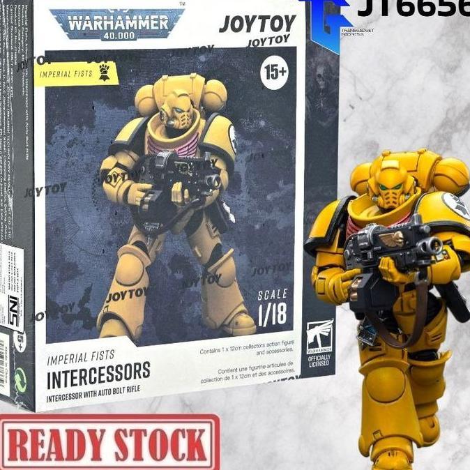 JOYTOY 1/18 Warhammer 40K Imperial Fists Intercessors With Auto Bolt Rifle JT6656 Action Figure