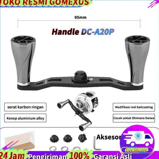 BEBAS ONGKIR - Gomexus DC-A20P Twin Handle Reel BC 95mm Anti Selip & Korosi untuk Ikan Gabus Toman &