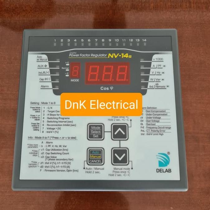 TERBARU - Power Factor Regulator Delab 14 Step NV-14S