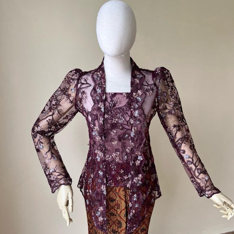Bergaransi Kebaya Kutubaru Motif Bunga | Kutubaru Modern | Kebaya Wisuda | Kebaya Modern