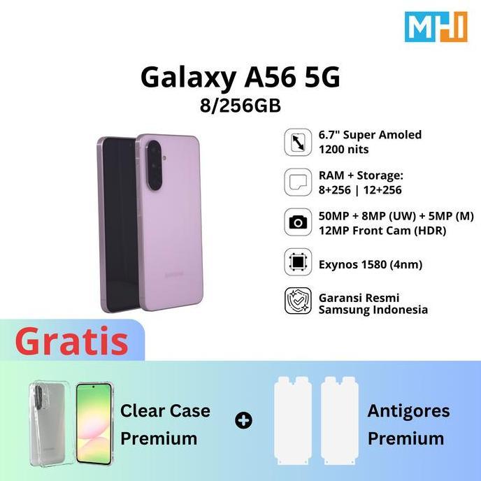 bariyahseller51 - samsung galaxy a56 5g, original, kamera 50 mp - 8/256gb 12/256gb original, garansi