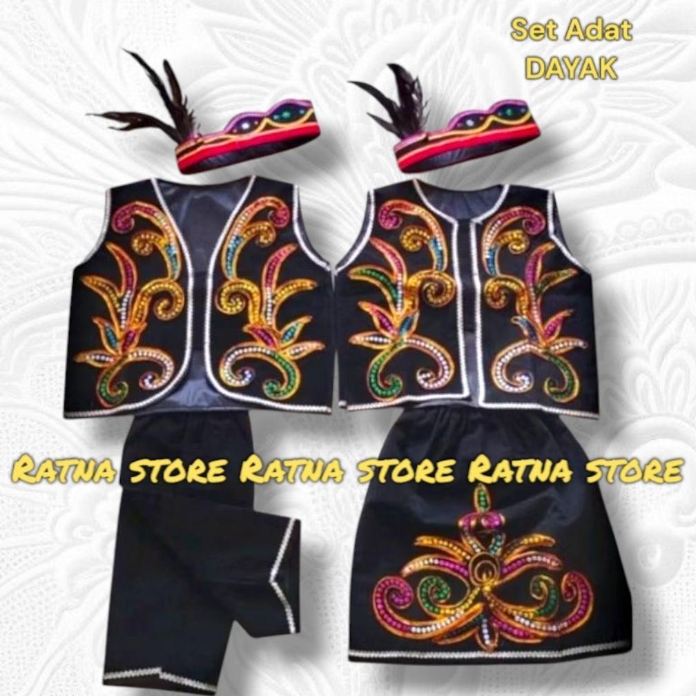Bergaransi Baju Adat Dayak Kalimantan/Busana Adat Dayak/ Baju Adat Dayak