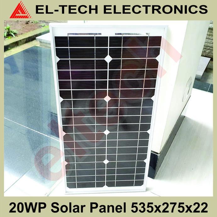 NEW 20WP 18V 22x275x535mm Solar Cell Panel Tenaga Matahari Surya Mono CL
