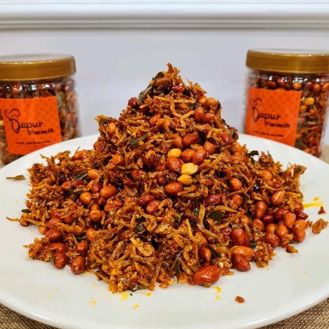 Foodx- Teri Kacang Balado 1Kg By Dapur Ummih Dengan Campuran Cabai Merah, Cabai Rawit, Bawang Merah,