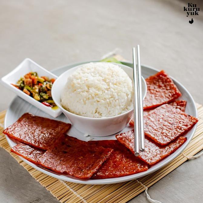 Foodx- [Premium] Dendeng Kukuruyuk - Dendeng Ayam Kotak 1 Kilogram | Dendeng Ayam Kukuruyuk Kotak |D