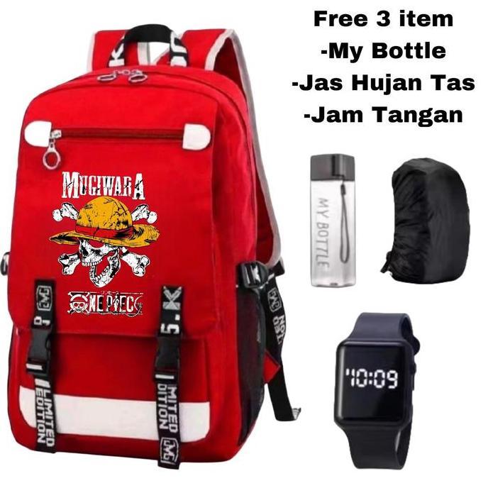 Abak- Tas Ransel One Piece-Tas Anime One Piece-Tas Ransel Mugiwara-Backpack Anime Luffy-Tas Anime Ba