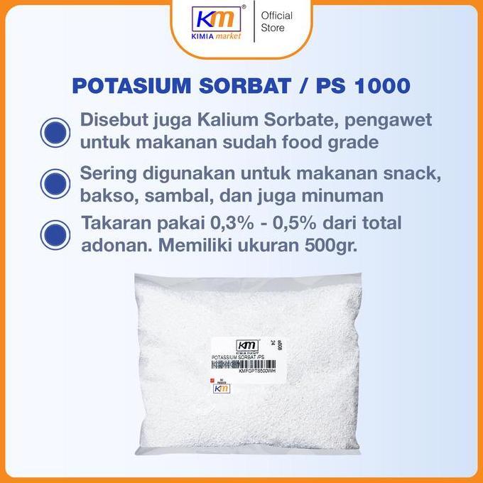 Foodx- Pengawet Makanan Potasium Sorbat / Kalium Sorbat