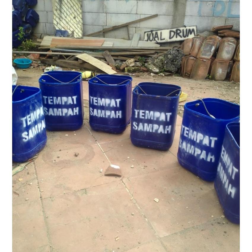 Tempat Sampah Plastik 25 Liter, Tempat Sampah Jerigen Plastik, Tempat Sampah Plastik
