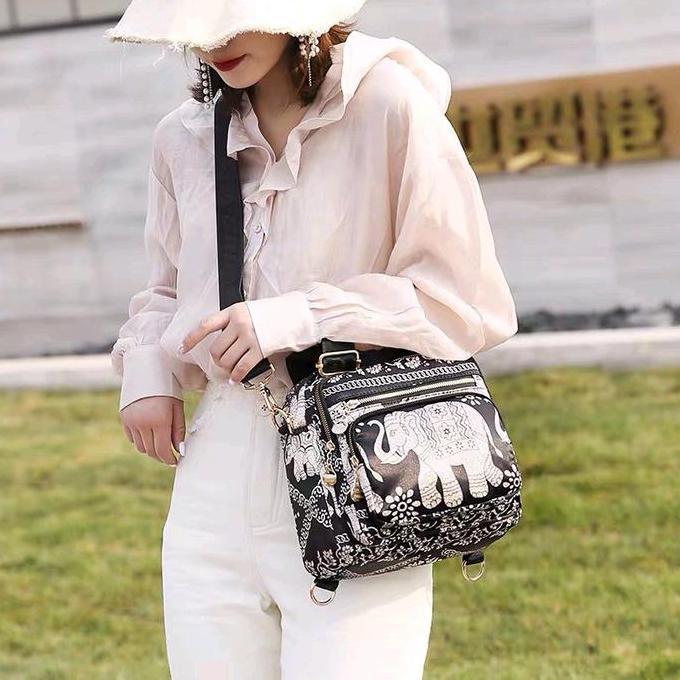 Tas wanita chibao import bisa multifungsi 1813 M motif zebra