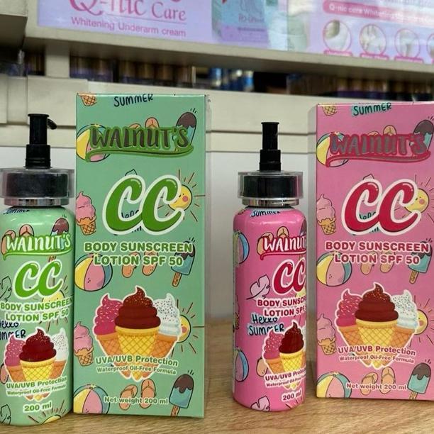 Cc Walnut'S Body Lotion Sunscreen Spf50 200Ml Thailand