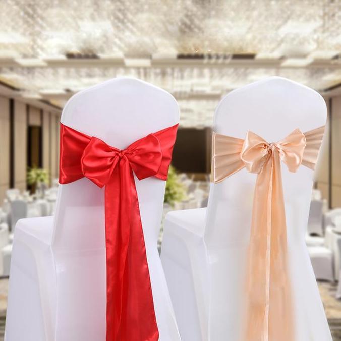 OTNEUDA 275cm Pita Kursi Futura Kursi Wedding Dekorasi Pita Hotel Wedding Dekorasi