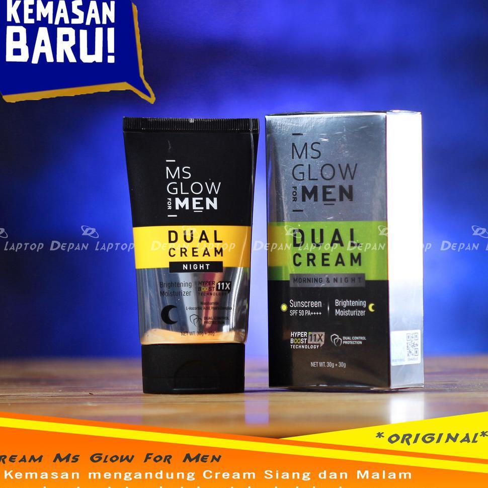 Ms Glow For Men Cream Day Night Energy Bright Siang Dan Malam Cerahkan Wajah