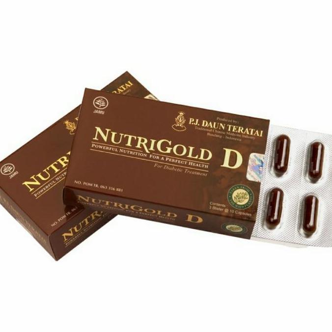 TERLARIS - nutri gold D obat herbal diabetes 60 PJ daun teratai
