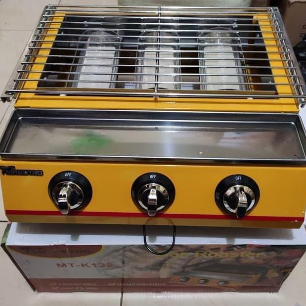 Bakaran Sosis 3Tungku Kompor Bakaran Roaster Bbq Grill