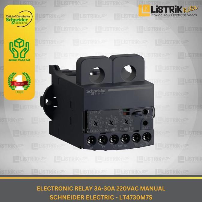 Schneider Relay 3 A 30A 220V Ac Man. R - Lt4730M7S Terbaru 