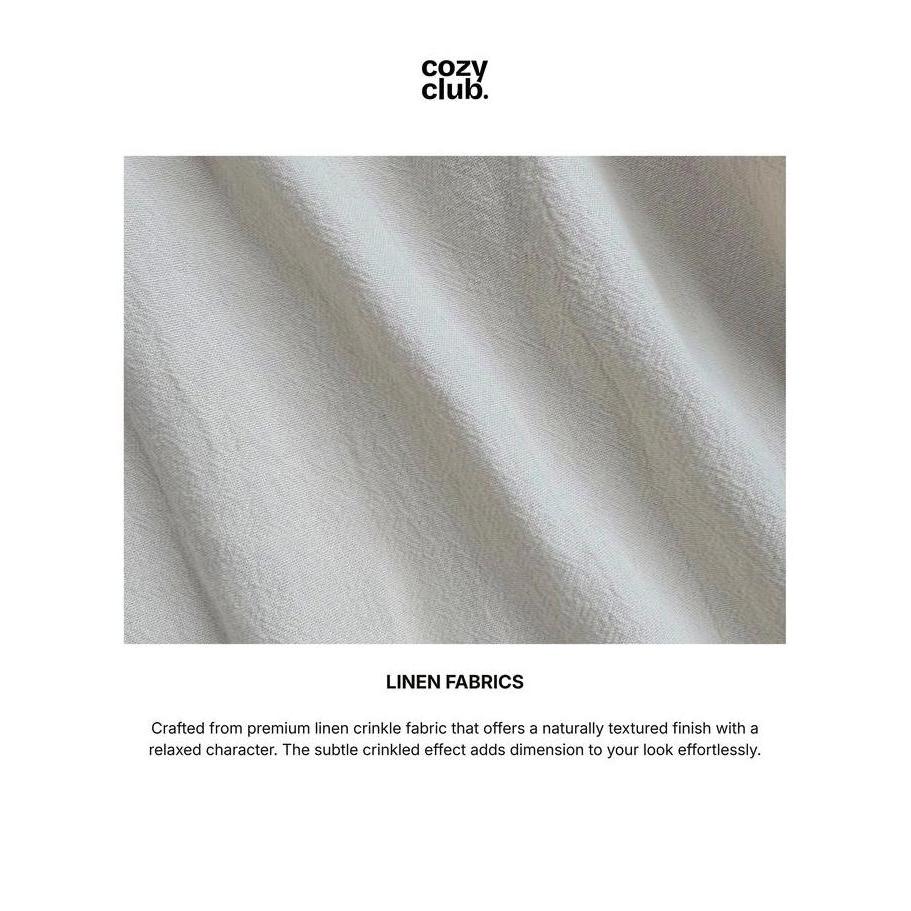 COZYCLUB CUBAN BOWLING Shirt Linen Premium | Kemeja Bowling Kerah Terbuka Lengan Pendek Baju Dark Gr