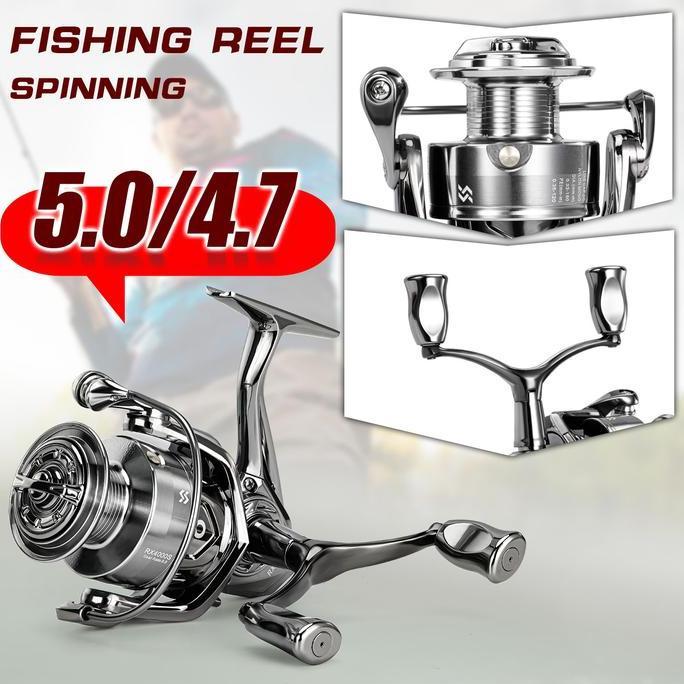 Jaaminkwalitas- Sougayilang Reel Pancing Metal Power Handle Two-Y 1+1Bb Max Drag Lb Katrol Kerekan A