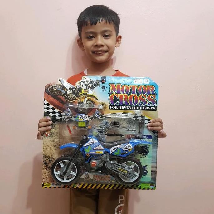 Mumpungready- Mainan Diy Bongkar Pasang Motor Cross Trail - Mainan Motor Cross Trail Bongkar Pasang
