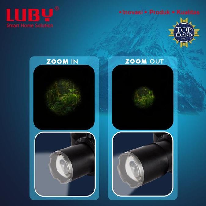 Fluent- Luby Headlamp Senter Kepala Zoom In Zoom Out Perbesar Perkecil 50 Watt L 2905