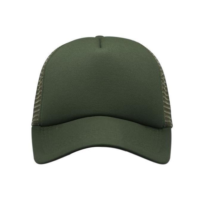 Snapback Trucker Hijau Army polos