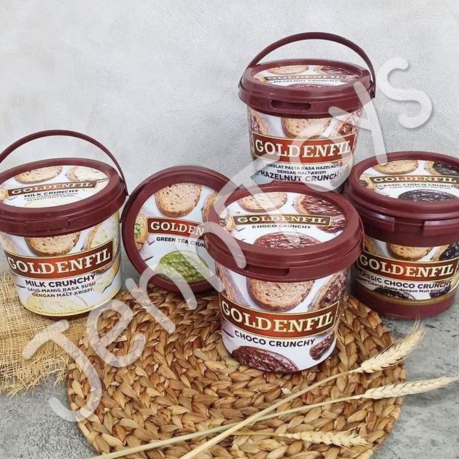Sehatyuk- Goldenfil Tiramisu Crunchy 1Kg - Selai Roti Filling Kue Spread Fruit Jam Goldenfil