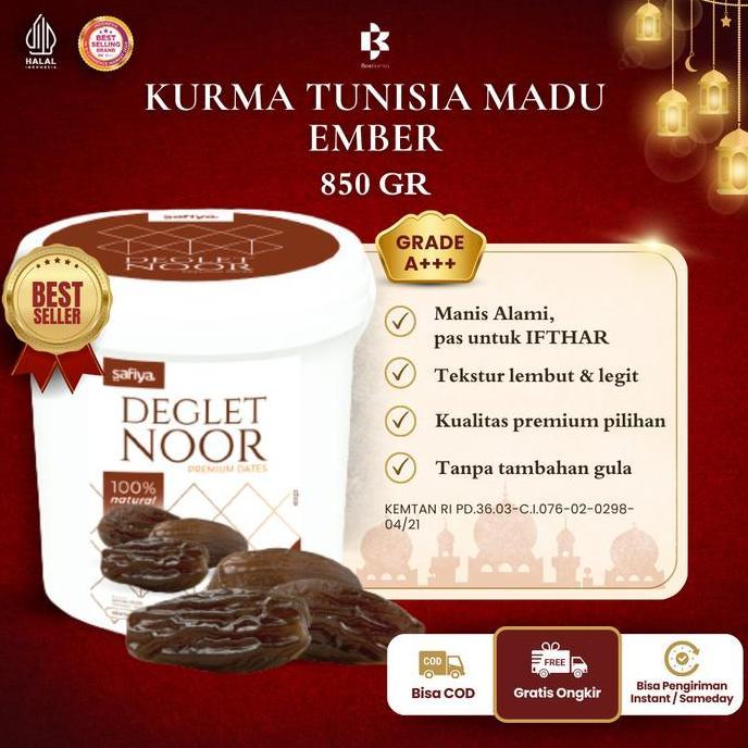 Processed - Kurma Tunisia Madu Ember 850 Gram Cemilan Makanan Kering Kurma Dates Kurma Madu Legit