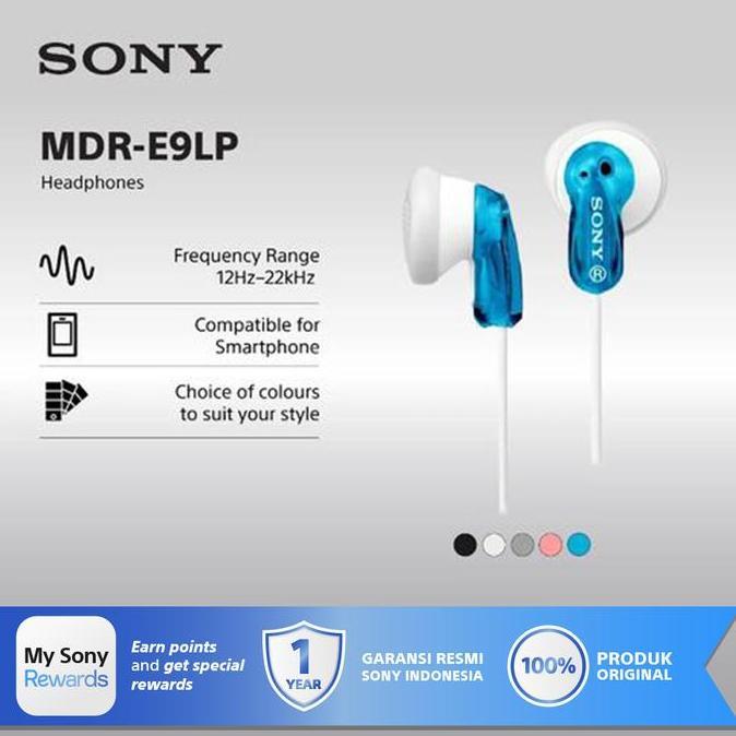 SONY MDR-E9LP Ex Ear Earphone / E9 LP / MDRE9 / E9-LP