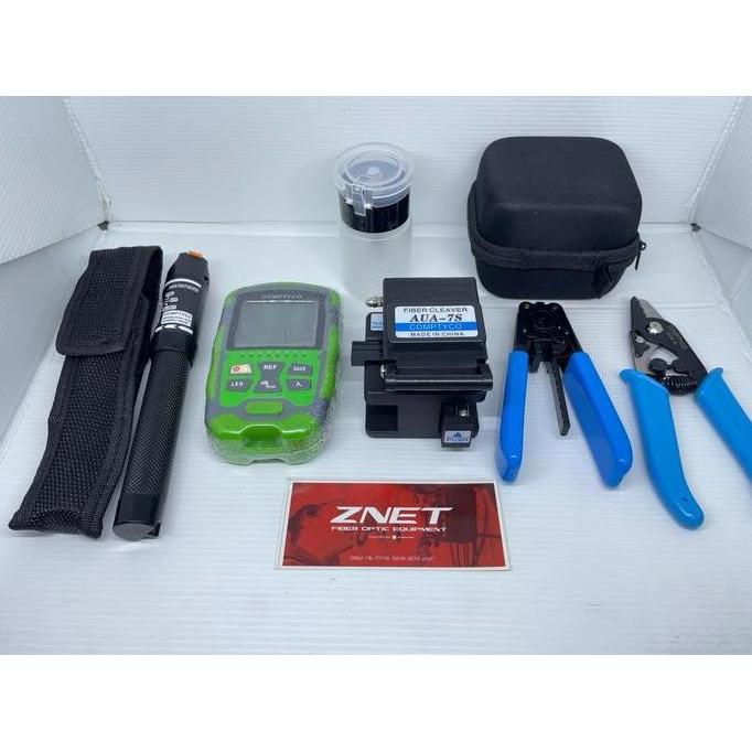 Mmhstore- Ftth Tool Kit Opm Mini 3 In 1 Lengkap Fvl Cleaver Fo/Fiber Optic/Optik