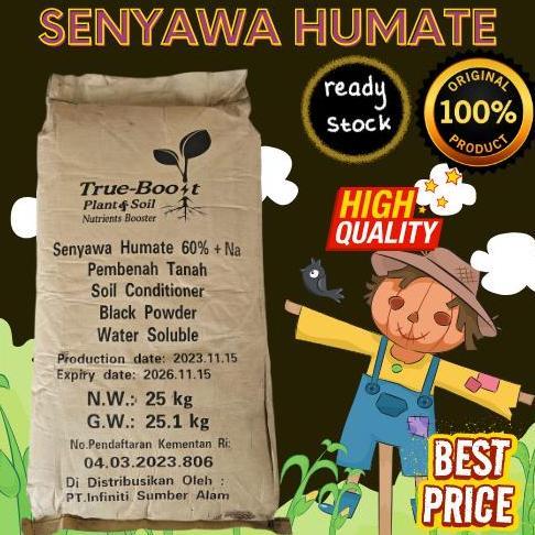 Giardino- Asam Humat ( 25 Kg ) 85 % . Pembenah Tanah / Asam Humate / Humic Acid