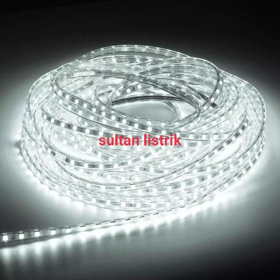 TERMURAH PAKET 10 & 15 METER LAMPU LED STRIP 5050 PLUS SOKET AC 220V COCOK UNTUK LAMPU PLAFON DAN LA