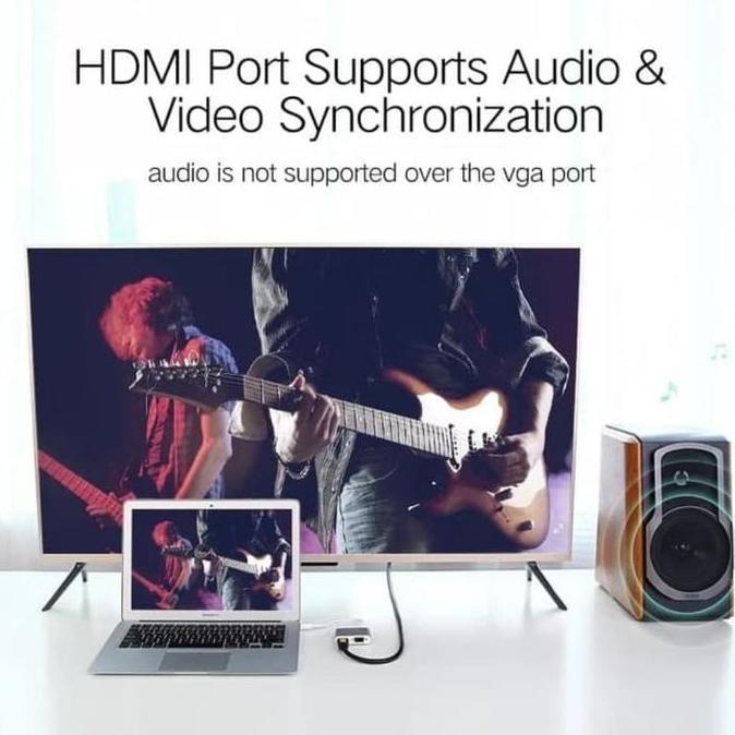 Mmhstore- Ugreen In 1 Thunderbolt Mini Displayport To Hdmi & Vga Converter 4K