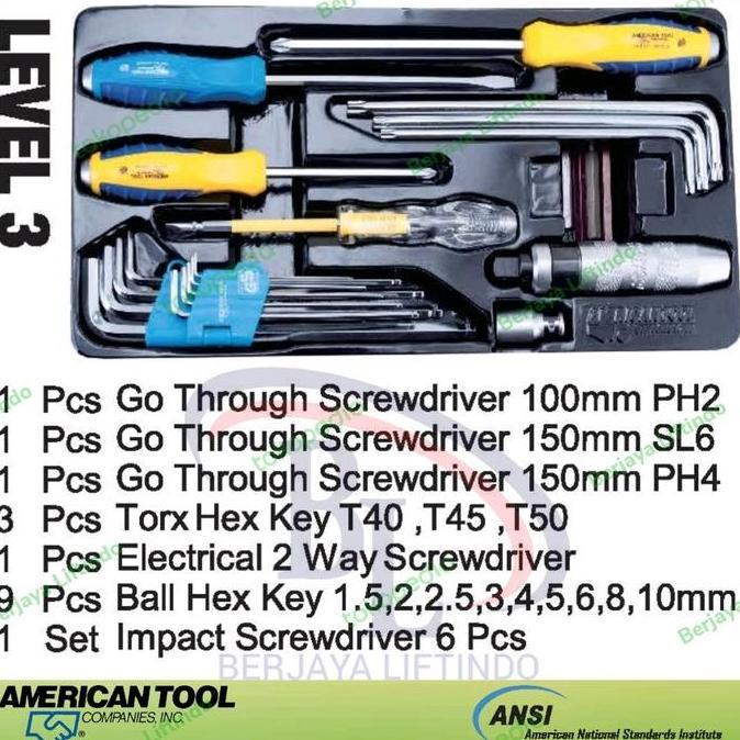 Tool Box Set 77 Pcs American Tool 8957751 / 77 Pcs Tool Set
