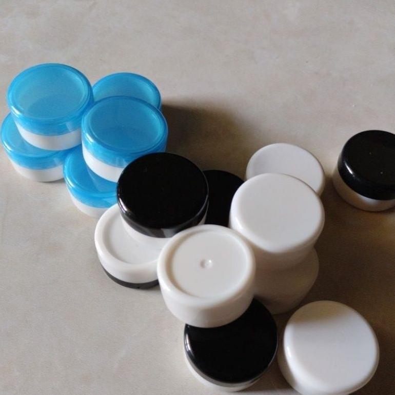 NAYORASHOP MURAH - POT CREAM 3GRAM JAR WADAH SERUM 3 GRAM/ KOSMETIK 3GR ANEKA WARNA ORIGINAL