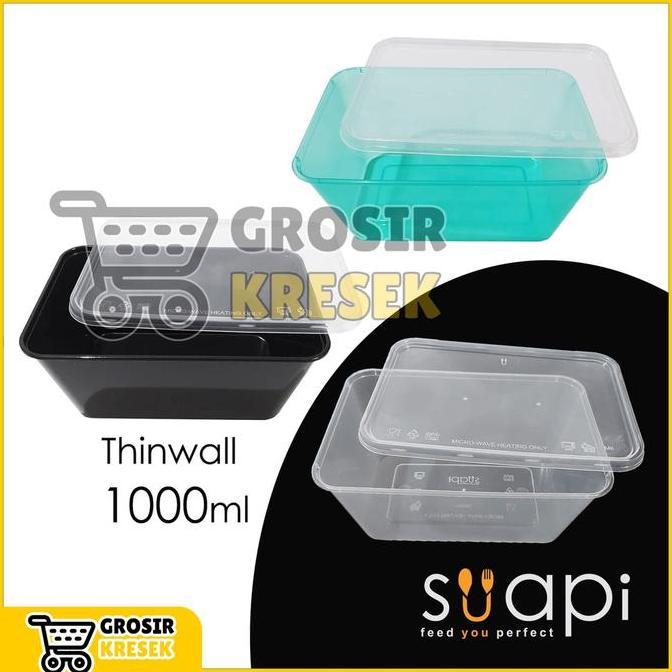 A85 FOOD CONTAINER SUAPI 1000 ML ISI 25 PCS THINWALL WADAH TEPAK FOOD GRADE ISO PREMIUM QUALITY (WAR