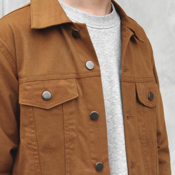 Uomo- Arthur Suede Trucker Jacket Caramel Brown
