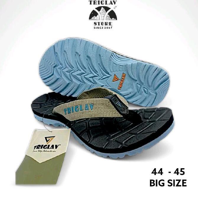 Sale Sandal Gunung Jepit Big Size Casual Pro Biru Sendal Pria Triglav Karet ,44-45