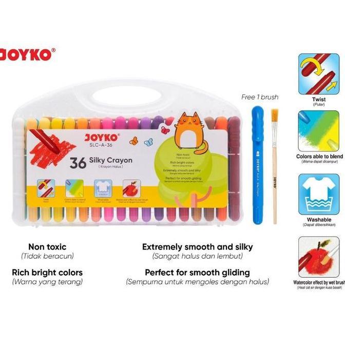 DIBAS_TAVE  - JOYKO SILKY CRAYON 36/48 WARNA