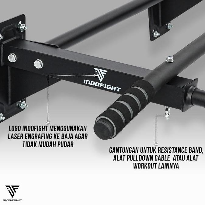 BIDUSHOPSELLER71 - PULL UP BAR DINDING INDOFIGHT CHIN UP BAR TIANG GANTUNGAN BESI ALAT PULL UP DI RU