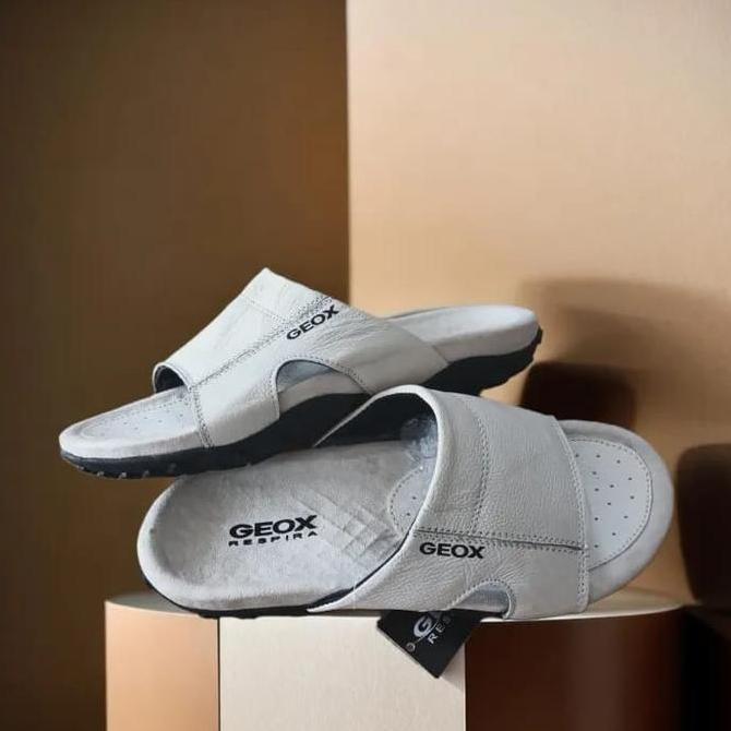 Sandal Pria Sandal Geox Slop Cream Respira Premium