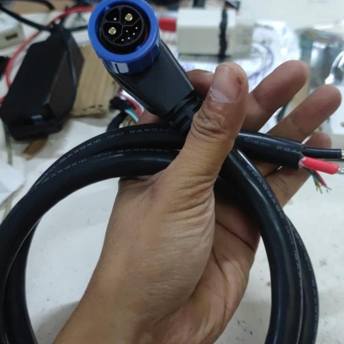 Kabel baterai soket M23 panjang 1 meter gesits, fox R
