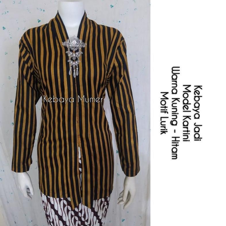 Cuci Gudang  Kebayamumer Kebaya Motif Lurik Model Kutu Baru Kartini Baju Adat Jawa Tradisional Bahan