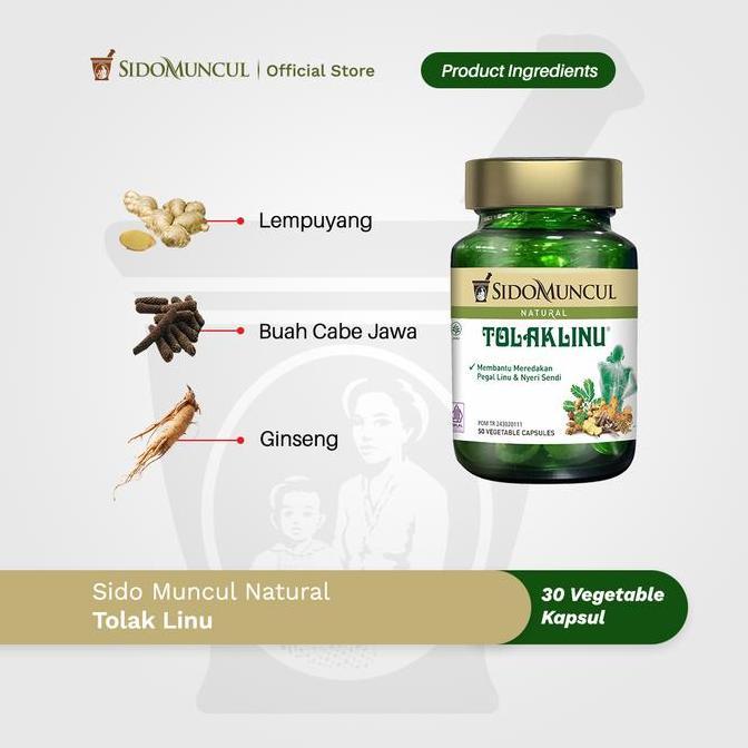 Zerox- Sido Muncul Natural Tolak Linu Capsule Herbal Untuk Pegal Linu Nyeri Sendi