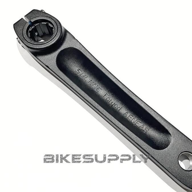 Promo Crank Arm + BB Hollowtech 2 HT 2 Sepeda Merk SYTE Shadow Warna Hitam Material Alloy Panjang 17