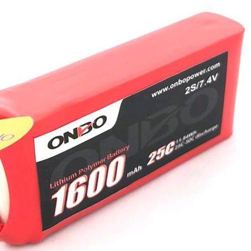 Lipo 2s 7.4v 1600mah 25-50c Onbo Power - Konektor Lipo Dapat Dipasang - Toy, Control, Remote