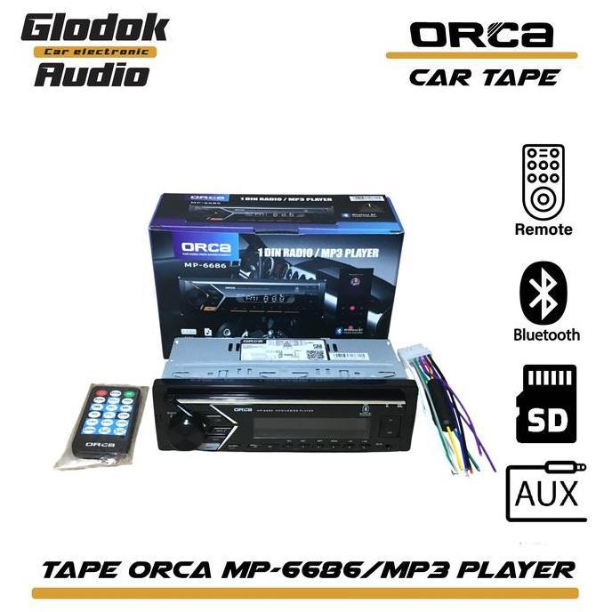 TAPE MOBIL  MP3 ORCA  MP 6686  SINGLE DIN //