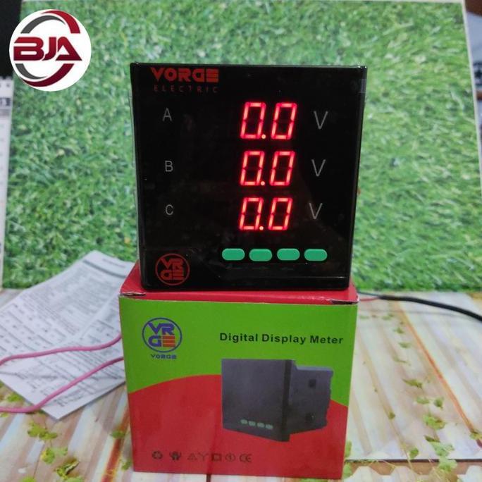 VORGE VR-AV33 VOLT METER DIGITAL 3P VOLTMETER 3PHASE 3 P 3 PHASE READY STOCK