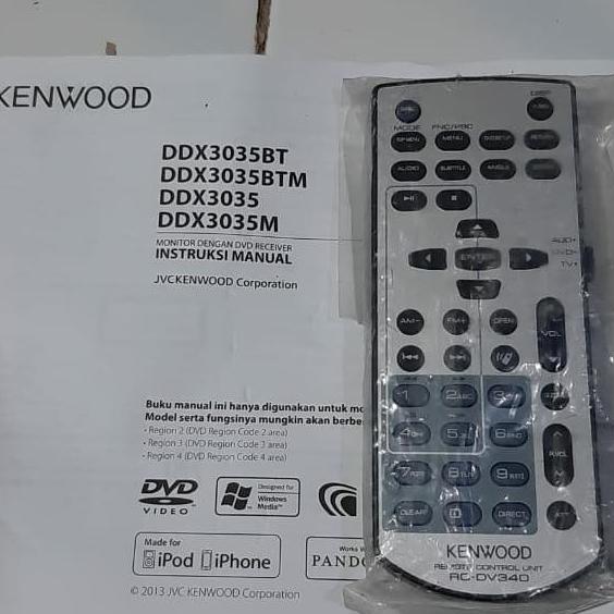 REMOTE REMOT UNIT KENWOOD DDX3035/RC-DV340 ORIGINAL ASLI