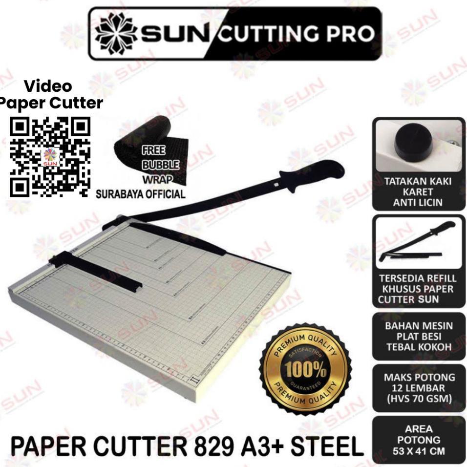 Paper Cutter A3 / A3+ ( Alat Potong /Mesin Pemotong Kertas Hvs, Sticker, Dos, Pvc Id Card, Yellow Bo